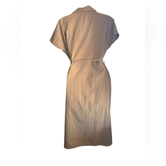 Zanzea collection women’s chocolate brown midi tunic dress button down sz M used - Picture 5 of 12